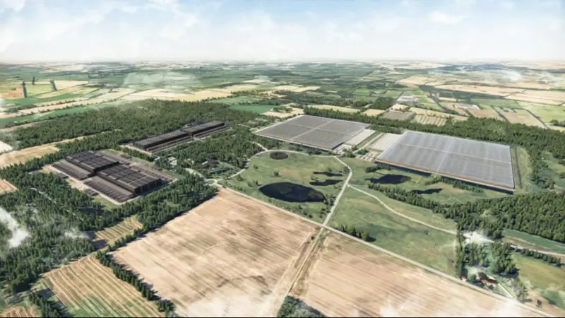 Det er i Krageris, der ligger nord for Ølgod, at datacenteret kommer til at ligge. Det samlede projekt kommer til at fylde 174 hektar. Foto: Varde Kommune