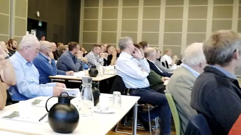 Konferencen om græsukrudt tiltrak mange planteavlere. Foto: Majbritt Christensen