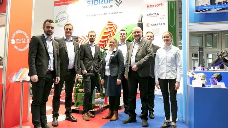 Sjørup Group var stærkt repræsenteret på Agritechnica i år. Dels for at tale med gæster fra den danske maskinbranche og dels for at holde møder med underleverandører af komponenter til de gængse traktormærker. Foto: Bøje Østerlund