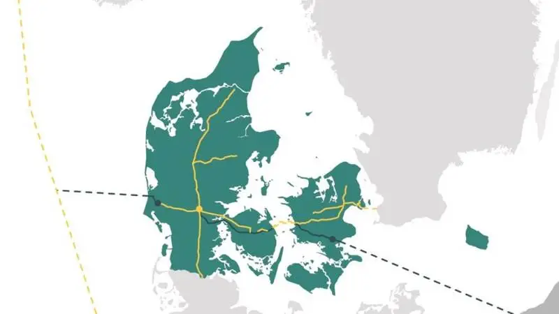 Det er den 170 kilometer lange gasledning fra Nordsøen over Danmark til Polen, der er stridens kerne. Foto: Energinet