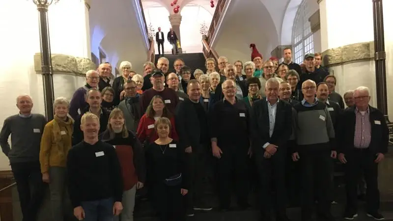 Billedet er fra Sønderjysk Familielandbrugs rundvisning på Christiansborg i midten af december. Midt i billedet ses Antoni Stenger, Sønderjysk Familielandbrug, Hans Christian Schmidt (V) og Troels Ravn (S).