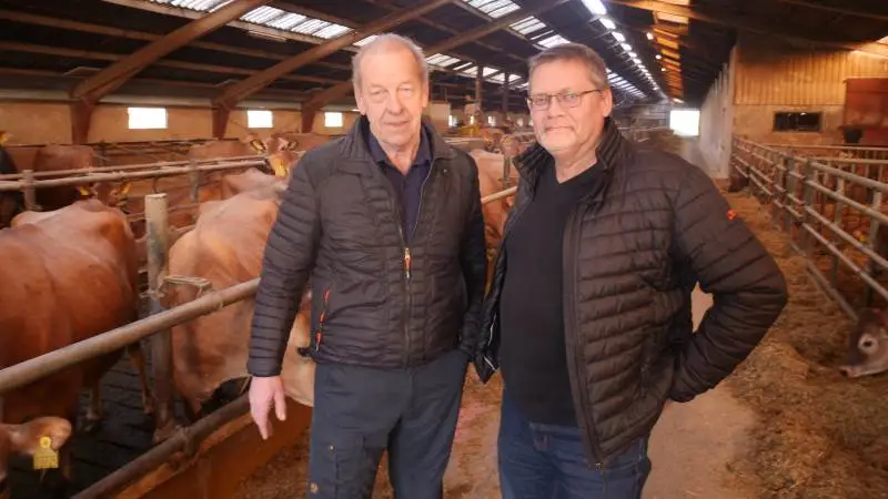 De seneste 15 år har Knud Vestergaard (tv), Karup, været i en erfa-gruppe, som har haft fokus på bedriftens økonomi. Gruppen bliver faciliteret af Bjarne Offersgaard, der er faglig chef i kvægbrugskontoret i Velas.