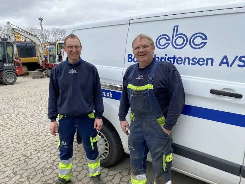 De to jubilarer hos Bay Christensen, Lars Jørgen Jensen (til venstre) og Niels Visti.