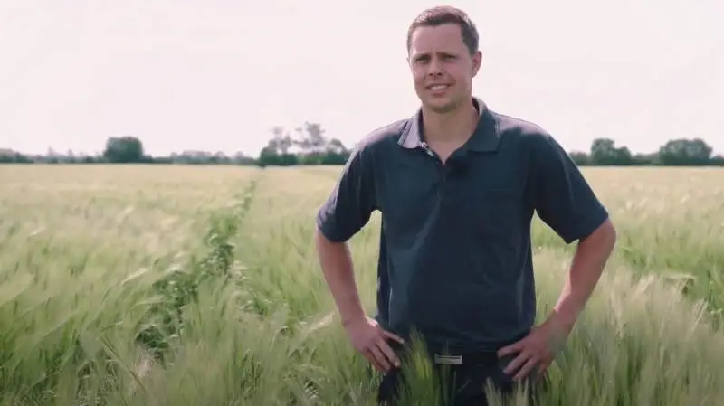 Martin Knudsen i sin vinterbygmark. Foto: Syngenta