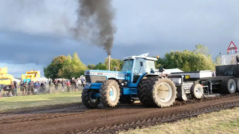 En situation fra sidste års traktortræk.
