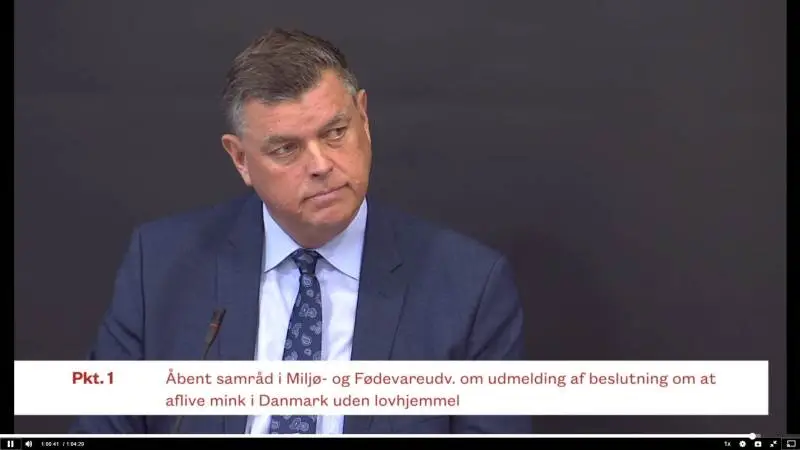 Mogens Jensen (S) var tirsdag morgen i samråd om aflivning af mink.