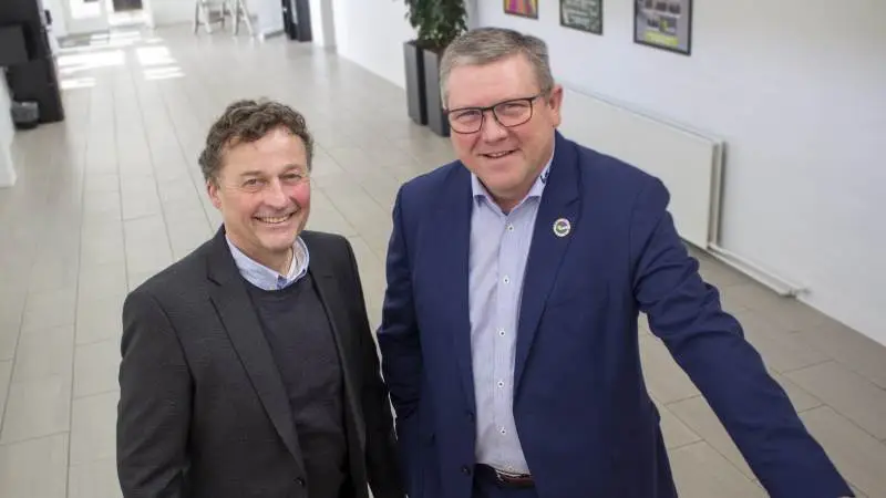 Agri Nord er kommet godt ud af 2020 trods corona-krisen meddeler formand Carl Chr. Pedersen (tv) og direktør Kim Koch.