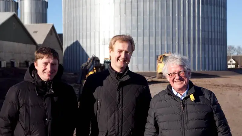 Den nye bestyrelse i Mollerup Mølle A/S er fra venstre Holger Pedersen, Jakob Pedersen og Søren Rathcke. Foto: Grovvarenyt.