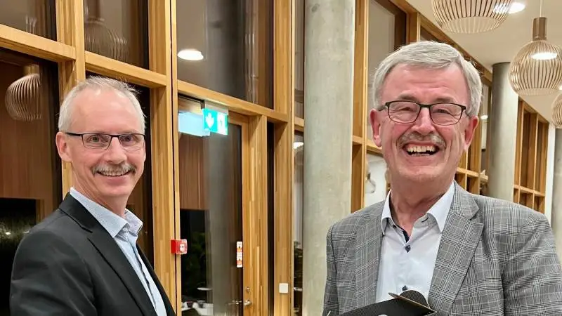 Erling Christensen og Henrik Høegh i forbindelse med generalforsamlingen i Landbrugets Biomasseleverandører.