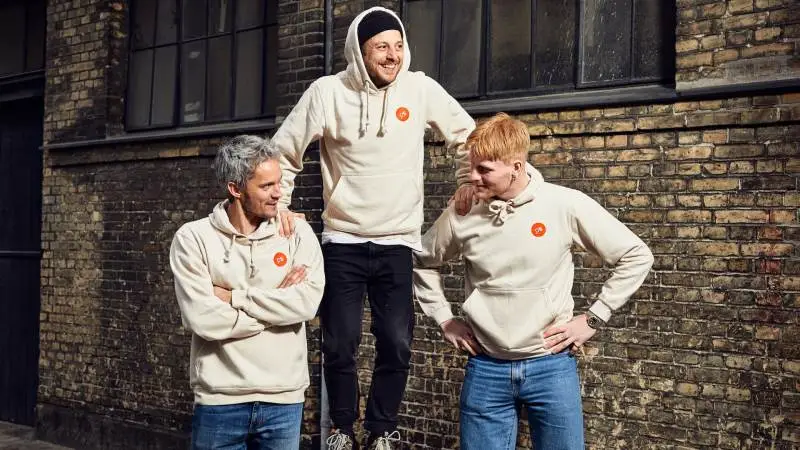 Stifterne af Planteslagterne, Henrik Christensen (tv.), Emil Andersen (i midten) og Emil William Götze (th.), er i gang med at udvide sine eksportmarkeder og håber på at kunne sætte sig tungt på Tyskland. Foto: Arkivfoto