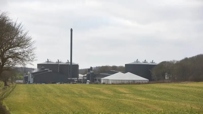 Nature Energy Midtfyn producerer 65.000 kubikmeter biogas dagligt, svarende til forbruget i 15.000 private hjem. Fotos: Erik Hansen