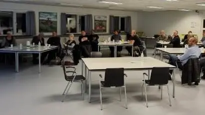 DM&E Fyn holdt generalforsamling hos Kverneland i Kerteminde. En generalforsamling der var ramt på antallet af deltagere - samt af fravær af formanden - på grund af coronasmitte. Foto: DM&E Fyn