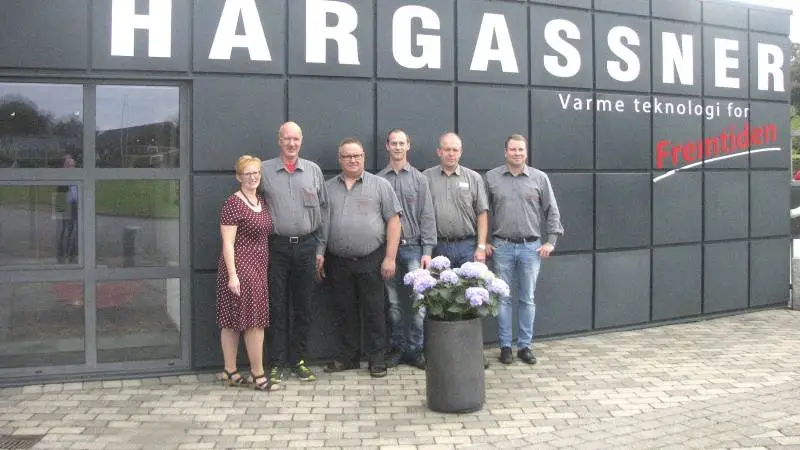 Hargassner står klar til at byde velkommen på deres stand i Aars. (Foto: Per Firring Andersen)