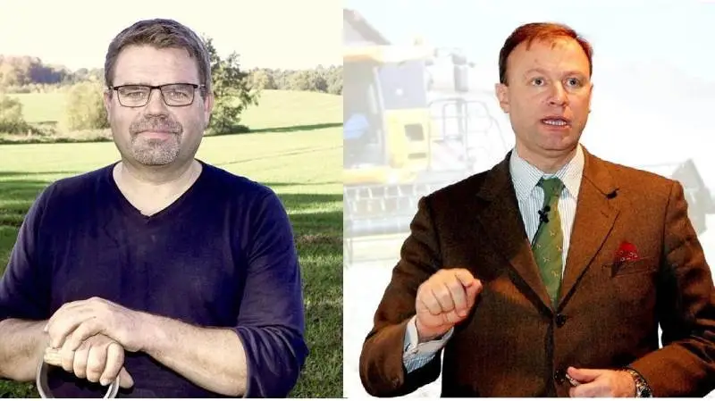 Torben Povlsen (tv) og Frederik Lüttichau stiller op til viceformandsvalget i Landbrug & Fødevarer 8. november.