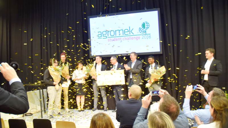 Også i år kommer Agromek til at hylde unge innovative mennesker i forbindelse med den såkaldte Science-udfordring, der er en del af Fremtidens Dage. Dysten er blevet en tradition på landbrugsudstillingen. Her ses vinderne fra Agromek Student Challenge i 2018. Arkivfoto