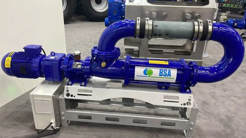 Østrigske Bauer udstiller for første gang i Danmark firmaets blå BSA Helix-pumper. Foto: Bauer