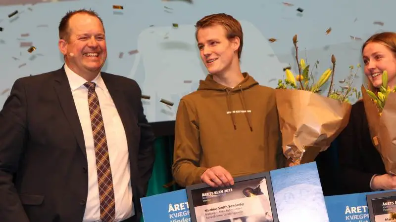 Årets elev 2023 blev Mathias Smith Sønderby. Foto: Line Brusgaard