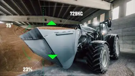 Valtra har netop lanceret en ny app, som gør det muligt at veje materialet i frontlæsseren på traktorer i G-, N- og T-serien med SmartTouch-armlæn.