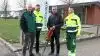 Fire OKNygaard-folk, der kan konstatere, at overgangen til batteridrevne maskiner har været en stor succes. Fra venstre er det fleeetmanager Klavs Thorsø Nielsen, arbejdsmiljøkoordinator Martin William Olesen, afdelingschef Erik Larsen og materielansvarlig Jesper Andreasen.
