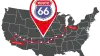 Effektivt Landbrugs rute gennem USA ad Route 66.