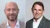 Guillaume Latourrette (t.v) afløser Jan Roelsgaard (t.h) som ny direktør i DAT-Schaub den 7. oktober 2025. Foto: Danish Crown