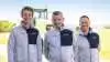 Fra venstre mod højre ses de tre markkonsulenter, Niels Mamsen, Allan Simonsen og Lars Lund Hansen i Corteva. Foto: Corteva
