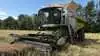 Egebjerggaard Gods har fået leveret en ny Lexion 8800 TT til sæsonen. Det første raps er skårlagt og høstes med pickup. Foto: Alexander Deigaard Petersen