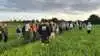Den 1. september bliver der lejlighed til at se majssorter og græsblandinger på demonstrationsarealerne på Assendrup Hovedgaard ved Haslev. Billedet er fra sidste års arrangement, hvor Gurli Klitgaard fra DLF gennemgår parcellerne med græsblandinger. Foto: DLG 