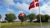 Allerede fra morgenstunden var flagene hejst på hel i Stouby i anledning af kåringen som årets landsby. Foto: Henning K. Andersen