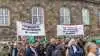 Trods de mange og fyldige protestaktioner i denne uge blev gødningsloven stemt igennem med stort flertal. Fotos: Søren Nørgaard