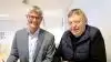 Projekt Direktør Lars Byberg, SBS Kliplev, og kvægbruger Lorens Peter Jørgensen, Varnæs, underskriver leverandøraftalen.