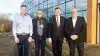 På billedet fra venstre mod højre: Lars Forbech, Produktchef - JH Agro, 
Morten Petersen Flæng, Regionsrådet - Region Midtjylland, Mogens Jensen, Minister for fødevarer, fiskeri og ligestilling, og Minister for nordisk samarbejde og Lars Rahbæk, CEO - JH Agro

