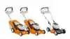 Den tre nye RMA-plæneklippere fra Stihl.
