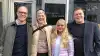 De fire unge ambassadører for landbruget, som kan følges på Instagram-profilen @derforlandmand, er (fra venstre) Andreas Krogh, Emilie Qvist Kjærgaard, Stella Lund og Jacob Boisen. Foto: Økologisk Landsforening