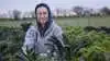 - Jeg føler det lidt, som om det bare er en køkkenhave, når jeg går rundt herude, lyder det fra Katrine Bach Hansen, der her ses blandt kålplanter i et af Øhaves 28 store bede. Fotos: Camilla Bønløkke