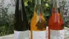 Ciderproduktionen er ved at tage form. Æblehøsten fra 2020 er kommet på flasker, og familien er i fuld gang med at sætte labels på.