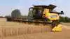 Den spritnye New Holland CR10.90 kører med seks til syv kilometer i timen igennem vinterhveden.