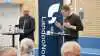 Fødevareminister Rasmus Prehn og formand for Landbrug & Fødevarer, Søren Søndergaard, var klar til debat med de nordjyske landmænd.